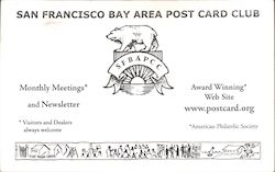 San Francisco Bay Area Post Card Club Postcard