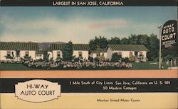 Hi-Way Auto Court Postcard