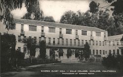 WArren Olney Hall - Mills College Postcard