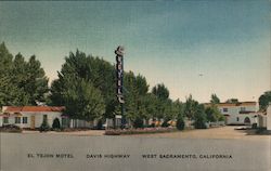 El Tejon Motel - Davis Highway Postcard