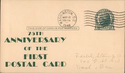 75th Anniversary of the First Postal Card Postcard