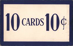 10 cards 10 cents Postcard