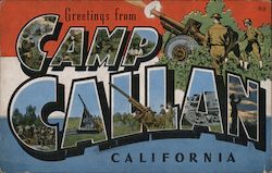 Greetings from Camp Callan California Postcard