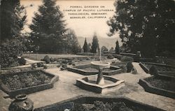 Formal Gardens on Campus of Pacific Lutheran Theological Seminary Berkeley, CA Postcard Postcard Postcard