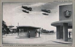 Entrance Gate, U.S. Naval Air Station Alameda, CA Postcard Postcard Postcard