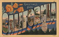 Greetings from California Postcard