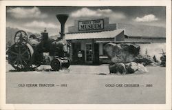 Old Steam Tractor and Gold Ore Crusher, Angel's Camp Museum Postcard