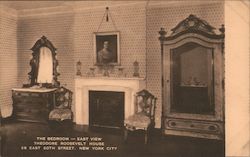 The Bedroom - East View Theodore Roosevelt House New York, NY Postcard Postcard Postcard