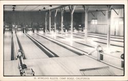 Bowling Alleys Camp Beale, CA Postcard Postcard Postcard