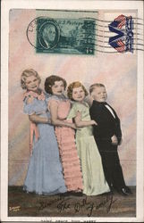 Sincerely The Doll Family. Daisy, Grace, Tiny, Harry. Strand N.Y.C. Performers & Groups Postcard Postcard Postcard