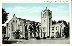 First presbyterian church Crowley, LA Postcard Postcard