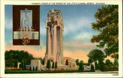 Charity Tower at the shrine of the little flower Detroit, MI Postcard Postcard