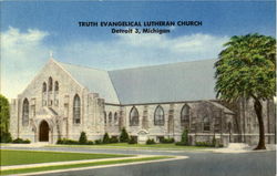 Truth Evangelical Lutheran Church Detroit, MI Postcard Postcard