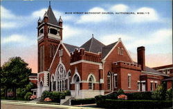 Main Street Mthodist Church Postcard