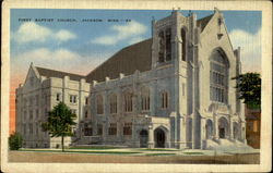 First Baptist Church Jackson, MS Postcard Postcard