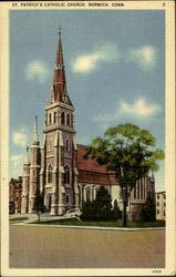 St. Patrick's Catholic Church Norwich, CT Postcard Postcard