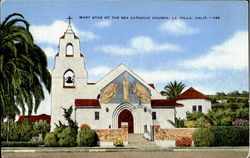 Mary Star of the Sea Catholic Church La Jolla, CA Postcard Postcard