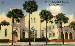 First Methodist Church Postcard