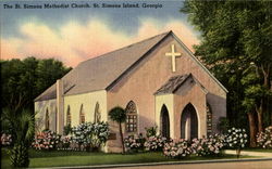 The St. Simons Methodist Church Saint Simons, GA Postcard Postcard