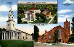 Glenn Memorial Church / Druid Hills Baptist Church / First Presbyterian Church Atlanta, GA Postcard Postcard