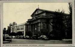 St. Mary's Church and School Postcard