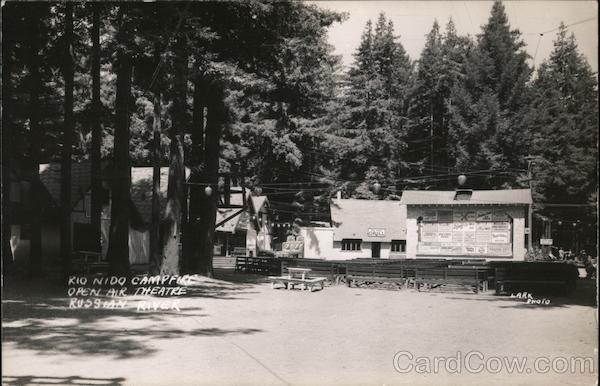 Open Air Theatre Russian River Rio Nido, CA Postcard