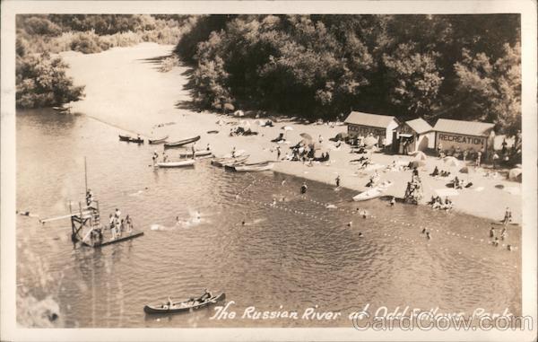 The Russian River At Odd Fellows Park Guerneville Ca Postcard