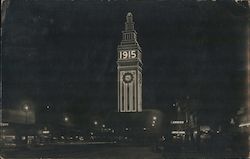 Ferry Building at Night 1915, PPIE San Francisco, CA Postcard Postcard Postcard