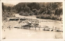 People on River Beach Postcard