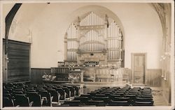 Organ and Pulpit - Church Interior Postcard