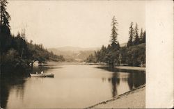 Boating on Lake Postcard