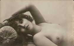 French Nude, Topless Woman French Nudes Lydia Postcard Postcard Postcard