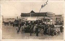 Bear Barbecue held at Shorty Roberts 1909 men posing at Sea Breeze Resort San Francisco, CA Weidner Photo Postcard Postcard Postcard