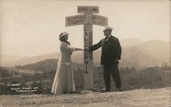 State Line - California and Oregon. Where Oregon and California meet. Hilt, CA Postcard Postcard Postcard