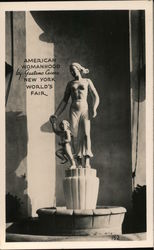 American Womanhood Statue at New York World's Fair 1939 NY World's Fair Postcard Postcard Postcard