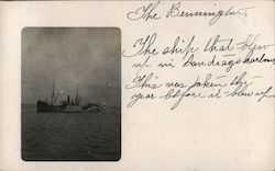 USS Bennington Ship that Blew Up in San Diego Harbor 1905 Photo Taken Year Before it Blew Up Battleships Postcard Postcard Postcard