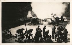 Mortar Firing in Action World War I Postcard Postcard Postcard