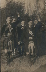 Men in Scottish Dress After Burns Concert Portland, OR Postcard Postcard Postcard