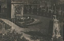 Arc de Triomphe, people gathered for parade Paris, France Postcard Postcard Postcard