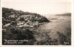 The Picturesque Waterfront Sausalito, CA Postcard Postcard Postcard