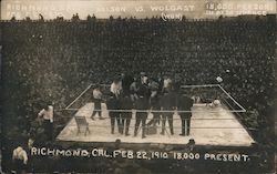 Rare: Nelson Vs. Wolgast, Feb. 22, 1910, 18,000 Present Postcard