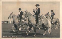 Fiesta, Men on Horses Santa Barbara, CA Postcard Postcard Postcard