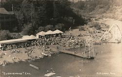 Beach Scene Guernewood, CA M.A. Lark Foto Postcard Postcard Postcard