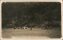 Boating and Bathing, Russian River, Guernwood Park Guerneville, CA Postcard Postcard Postcard