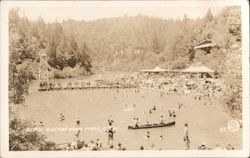 Bathers and Boaters at Beach, Guernwood Park Postcard