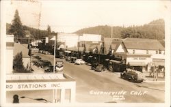 Street Scene Guerneville, CA Hasek Photo Postcard Postcard Postcard