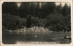 Boating and Bathing Guernewood Park, CA Postcard Postcard Postcard