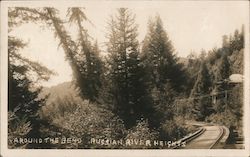 Around the Bend Russian River Heights Postcard