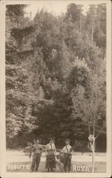 Three People - "Monte Rosa" California Postcard Postcard Postcard