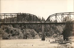 Bridge and Russian RIver Guerneville, CA Postcard Postcard Postcard